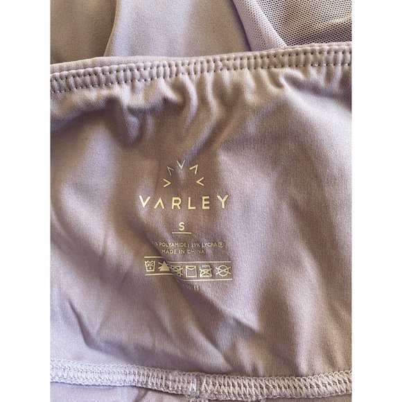 VARLEY Leggings NEW Purple Mesh Sheer Letelux Small Lilac Athleisure Yoga Studio - Picture 5 of 6